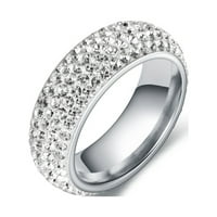 Nakit Hop Bling Ring Ženski zaručnički prstenovi od nehrđajućeg čelika za žene muškarci nakit
