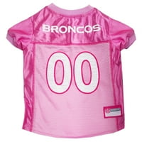 Kućni ljubimci Prvi NFL Denver Broncos Pink Jersey za pse i mačke, licencirani nogometni dresovi - ekstra mali