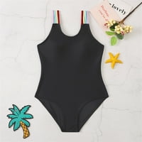 Kupaći kostim za djevojčice, sportski kupaći kostim za plažu, svijetle naramenice za špagete, ljetni kupaći kostim
