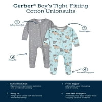 Gerber Baby Boy & Toddler Boy Snug Fit Forted Pamuk pidžama, 2 -paket, veličine mjeseci -5t