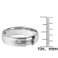 Obalni nakit od nehrđajućeg čelika kubični cirkonijski obrubljeni prsten