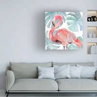 Annie Warren 'Flamingo Splash II' platno umjetnost
