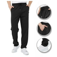 Muški džogeri za trčanje s džepovima s patentnim zatvaračima, muški pamučni džepovi, široke casual sportske hlače