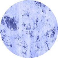 Ahgly Company Unutarnji okrugli solidni plavi moderni prostirke, 5 'krug