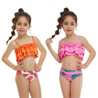Dječji kupaći kostimi za djevojčice u dobi od 2 godine, kupaći kostimi s volanima za djevojčice, Crop Top s naramenicama