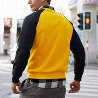 Muška odjeća od BBC-a plus glomazne majice s dugim rukavima s džepovima u žutoj boji, BBC