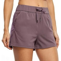 Ženske hlače Plus size rasprodaja ženske joga dnevne sobe s džepom na zavoj jednobojne kratke hlače kaki hlače