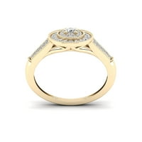 12-karatni dijamantni prsten od 10-karatnog žutog zlata ovalnog oblika