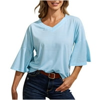 Olyvenn ženske trendovske bluze Bluus Clearment labav casual bluza bluza vintage odjeća moda ljeto plamtene kratke