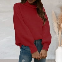 Ženski džemper za kornjače ležerni pleteni džemper dugih rukava Lagani pulover pulover vrh
