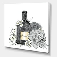DesignArt 'Buket cvijeća i parfemske boce III' Tradicionalno platno zidno umjetnički tisak