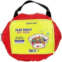 Set za igre na raspolaganju uključuje loptice za igru bez BPA koje su otporne na drobljenje, kao i mrežastu vrećicu