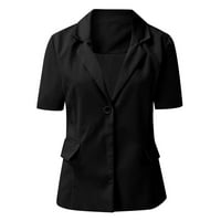 Blazer za žene u A-listi casual jednobojni ženski sako s dugim rukavima kaput kardigan odijelo jakna kratkih rukava