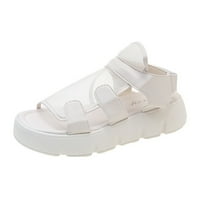 Nove sandale rimske sandale za plažu sandale s debelim potplatom s ribljim ustima sandale za žene bijele 6,5