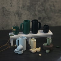 Realistični minijaturni set za čaj od lutke-Set za čaj za lutke: realistična trodimenzionalna Ukrasna minijaturna