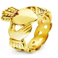 Obalni nakit keltski čvor vječnost Claddagh Zlatni prsten