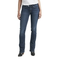Silver Jeans Co. Ženski utorak u utorak niski uspon Slim Bootcut traperice, veličine struka 24-34