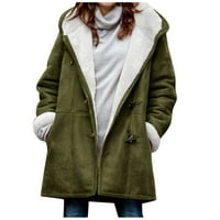 Ženski kaputi i jakne za žene - modni topli kaput za žene, zimska jakna na kopčanje, jednobojna gornja odjeća