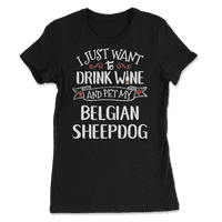 Majica belgijskog ovčara za ljubitelje vina i vlasnike pasa