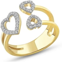 Jewelersclub 14K Zlato srebro 0. Karat bijeli dijamantni otvor za žene