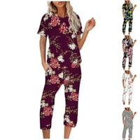 Ženski modni Temperamentni komplet s cvjetnim printom, univerzalni udoban set od 2 inča