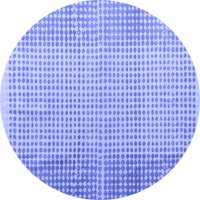 Moderni tepisi tvrtke A. M., koji se mogu prati u perilici rublja, okrugli apstraktni plavi, promjera 8 inča