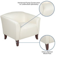 Luksuzna stolica od umjetne kože od bjelokosti