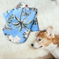 Odjeća za pse i mačke za male kućne ljubimce zabavne ljetne cvjetne kapuljače za plažu za pse prozračna pamučna