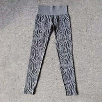 Joga hlače s uzorkom u obliku pojasa, bešavne, Pletene, sportske hlače za fitness na otvorenom, uske hlače visokog