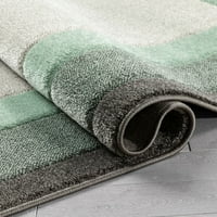 Dobro tkani tepih od 3 '5', upečatljiv uzorak Visoko-Nisko, paleta boja koja se lako bira, pouzdana podloga za