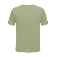 Ženske vrhove bluze žene kratki rukavi modni grafički otisci majice posada vrat ljetna tunika tee zelena xl