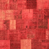 Ahgly Company Unutarnji kvadratni patchwork narančaste prostirke prijelazne površine, 6 'Trg