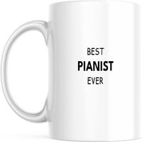 Personalizirani najbolji poklon pijanista ikad šalice, 11oz, dodajte vlastiti tekst