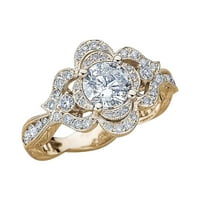 Prstenovi za muškarce djevojke žene cvjetni oblik punog dijamantskog prstena za žene modni nakit Popularni pribor