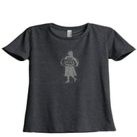 Kraljica patch ženske modne opuštene majice majice majice ugljen siva siva mala