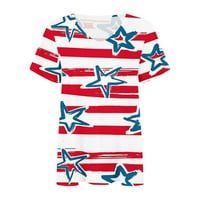 4. srpnja majica za žene moderan udoban Top s izrezom u obliku slova U. S. Ženske majice 4. srpnja