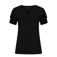 Prevelike majice za žene, Plus size majice, bluze, majice kratkih rukava, majice s puloverima običnog kroja, jednobojni