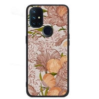 Peach-pink-vintage-botaničko-japanski-Telefon futrola za OnePlus Nord N za žene darovi muškaraca, mekani silikonski
