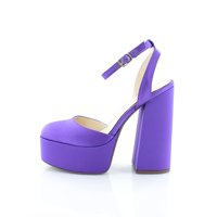 Jessica Simpson Skilla Purple Saten Platform Platform pumpa sa sandalama sa sandalama potpetica