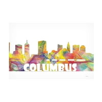 Marlene Watson 'Columbus Ohio Skyline mclr 2' Canvas Art