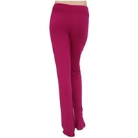 Ženske hlače modne casual ženske jednobojne hlače visokog struka široke hlače za jogu Capri