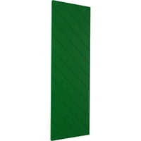Ekena Millwork 15 W 79 H TRUE FIT PVC DIAGONALNI SLAT MODERNI STIL SIDANJE SICIDINSKIH BOLESA, Viridian Green