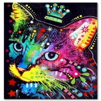 Zaštitni znak likovna umjetnost Misli mačka okrunjena platno umjetnost Deana Russo