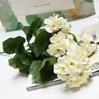 Grm svilene begonije, umjetni cvjetovi geranija, biljka za ukrašavanje na otvorenom u bijeloj boji