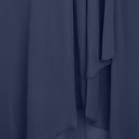 večernje haljine za žene s kratkim rukavima, jednobojne čipkaste šifonske mrežaste haljine s izrezom u obliku