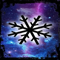 Galaxy Inspirational Wall Art Snowflake Sezonski zimski praznici metalni zidni dekor Smiješan poklon