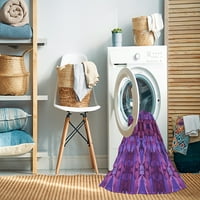 Ahgly Company stroj za pranje u zatvorenom pravokutniku prijelazne tamne magenta ljubičaste prostirke, 7 '10'