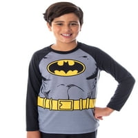 Comics Boys 'Batman kostim Raglan košulja i hlače Pidžama set s rt 14 16