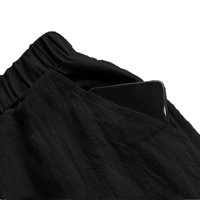 Muške ležerne hlače Elastični laneći hlače vreće vreće noćne hlače crne 2xl