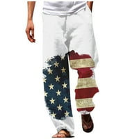 Cool i povremene vibracije himiway muških hlača ravno američki dan neovisnosti 3d tiskani modni kreativni casual
